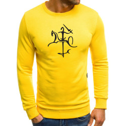 Vīriešu dzeltenais džemperis ar Vytis stilu