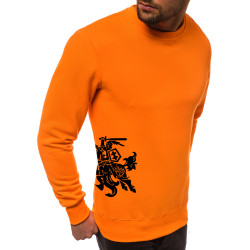 Vyriškas džemperis - oranžinis su herbu ant šono Vytis