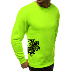 Vyriškas džemperis - žalias su herbu ant šono Vytis