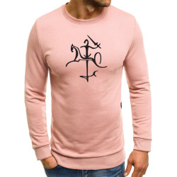 Vyriškas šviesiai rožinis džemperis su Vytis stilistika
