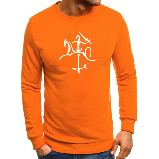 Mens orange jumper with Vytis styling 2001-10