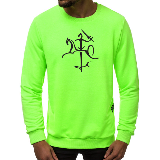 Green neon mens jumper with Vytis styling 2001-10