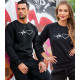 Black sweater Heart (White)