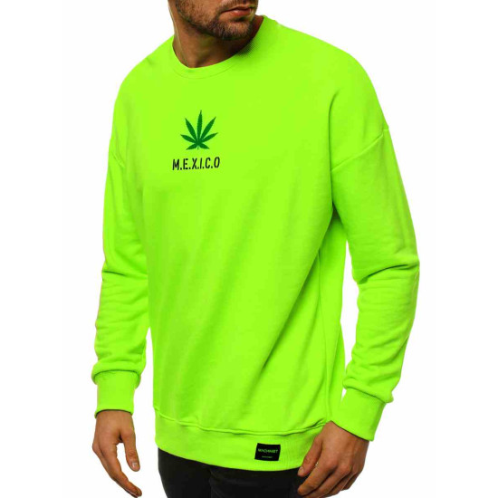 Mens neon-green stylish sweater Mexico MACH/3150 - Mens Sweaters| Sweaters online Mens neon-green stylish sweater Mexico MACH/3150