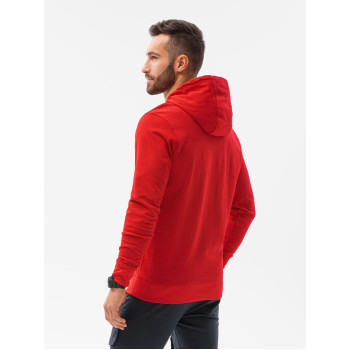 Red color sweatshirt with a hood No ProbLlama