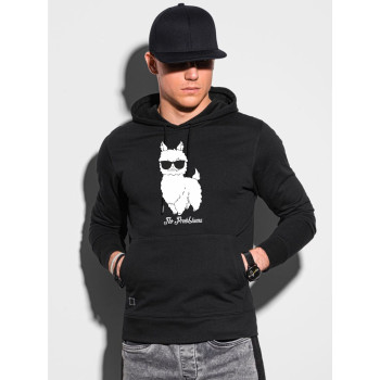 Black hooded sweatshirt No ProbLlama