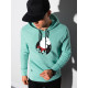 Mint colored jumper with a hood Lama B1154 - Mens Sweaters| Sweaters online Mint colored jumper with a hood Lama B1154 Premium