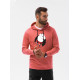 Pink sweatshirt with a hood Lama B1154 - Mens Sweaters| Sweaters online Pink sweatshirt with a hood Lama B1154 Premium