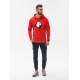 Red color jumper with a hood Lama B1154 - Mens Sweaters| Sweaters online Red color jumper with a hood Lama B1154 Premium