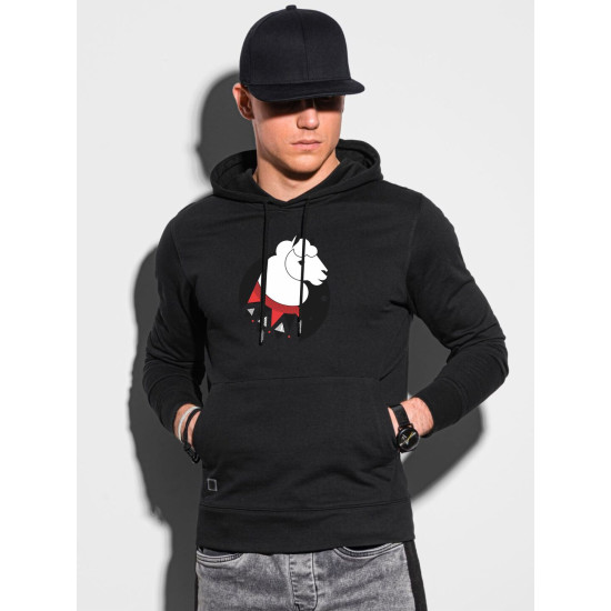 Black hooded sweatshirt Lama B1154 - Mens Sweaters| Sweaters online Black hooded sweatshirt Lama B1154 Premium