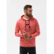 Pink color jumper with a hood No drama Llama B1154 - Men's Sweaters| Sweaters online Pink color jumper with a hood No drama Llama B1154 Premium