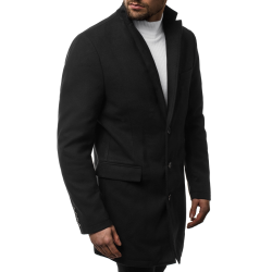 Elegantiškas juodas vyriškas paltas Sugal