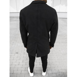 Akcija Elegantiškas juodas vyriškas paltas Sugal