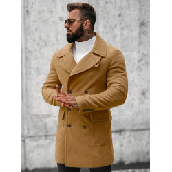 Stilingas rudas rudeninis vyriškas paltas Nova