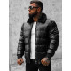 Black Quilted Mens Jacket Rotir O/M795 - Mens Jackets and Coats Black Quilted Mens Jacket Rotir O/M795