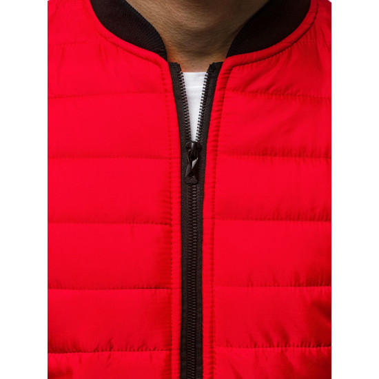 Mens quilted red jacket Minti JS/MY02Z - Mens Jackets and Coats Mens quilted red jacket Minti JS/MY02Z