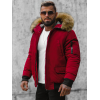 Bomber stiliaus žieminė bordo vyriška striukė Lemor