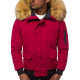 Bomber-style winter burgundy men's jacket Lemor JS/201901 - Men's Jackets and Coats Bomber-style winter burgundy men's jacket Lemor JS/201901