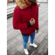Bomber-style winter burgundy men's jacket Lemor JS/201901 - Men's Jackets and Coats Bomber-style winter burgundy men's jacket Lemor JS/201901