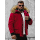 Bomber-style winter burgundy men's jacket Lemor JS/201901 - Men's Jackets and Coats Bomber-style winter burgundy men's jacket Lemor JS/201901