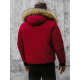 Bomber-style winter burgundy men's jacket Lemor JS/201901 - Men's Jackets and Coats Bomber-style winter burgundy men's jacket Lemor JS/201901