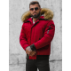 Bomber-style winter burgundy men's jacket Lemor JS/201901 - Men's Jackets and Coats Bomber-style winter burgundy men's jacket Lemor JS/201901