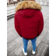 Bomber-style winter burgundy men's jacket Lemor JS/201901 - Men's Jackets and Coats Bomber-style winter burgundy men's jacket Lemor JS/201901