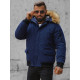 Bomber-style winter dark blue men's jacket Lemor JS/201901 - Men's Jackets and Coats Bomber-style winter dark blue men's jacket Lemor JS/201901