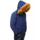 Bomber-style winter dark blue men's jacket Lemor JS/201901 - Men's Jackets and Coats Bomber-style winter dark blue men's jacket Lemor JS/201901