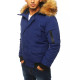 Bomber-style winter dark blue men's jacket Lemor JS/201901 - Men's Jackets and Coats Bomber-style winter dark blue men's jacket Lemor JS/201901