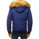 Bomber-style winter dark blue men's jacket Lemor JS/201901 - Men's Jackets and Coats Bomber-style winter dark blue men's jacket Lemor JS/201901