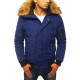 Bomber-style winter dark blue men's jacket Lemor JS/201901 - Men's Jackets and Coats Bomber-style winter dark blue men's jacket Lemor JS/201901