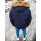 Bomber-style winter dark blue men's jacket Lemor JS/201901 - Men's Jackets and Coats Bomber-style winter dark blue men's jacket Lemor JS/201901