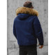 Bomber-style winter dark blue men's jacket Lemor JS/201901 - Men's Jackets and Coats Bomber-style winter dark blue men's jacket Lemor JS/201901