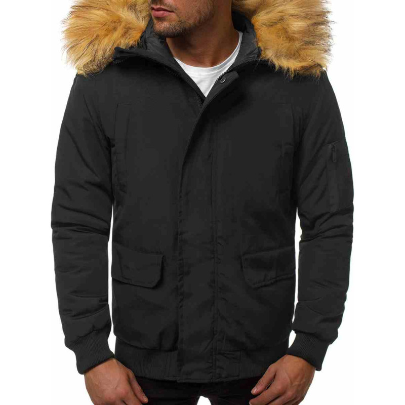 Myynti Bomber talvitakki miehille Lemor musta JS/201901