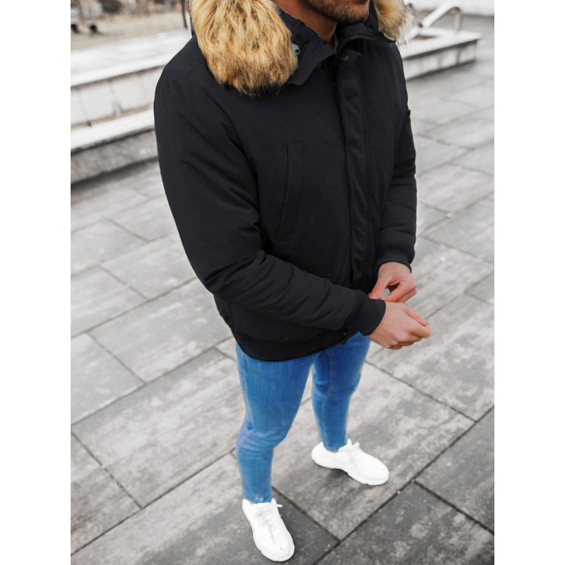Myynti Bomber talvitakki miehille Lemor musta JS/201901