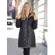 Women's winter reversible black hooded jacket Ela Women's jackets