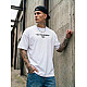 Męski biały t-shirt oversize Dreamers Koszulka z napisami