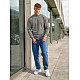 Men's grey hooded jumper Steel Hoodless jumpers