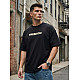 Men's black T-shirt Freedom T-shirt with slogans