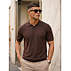 Men's dark brown Vibe polo shirt POLO T-shirt
