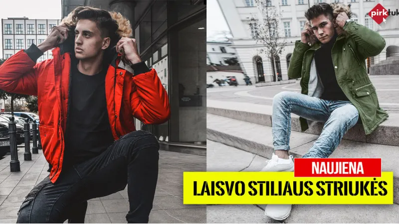 Vyriškos plačios - laisvo stiliaus striukės