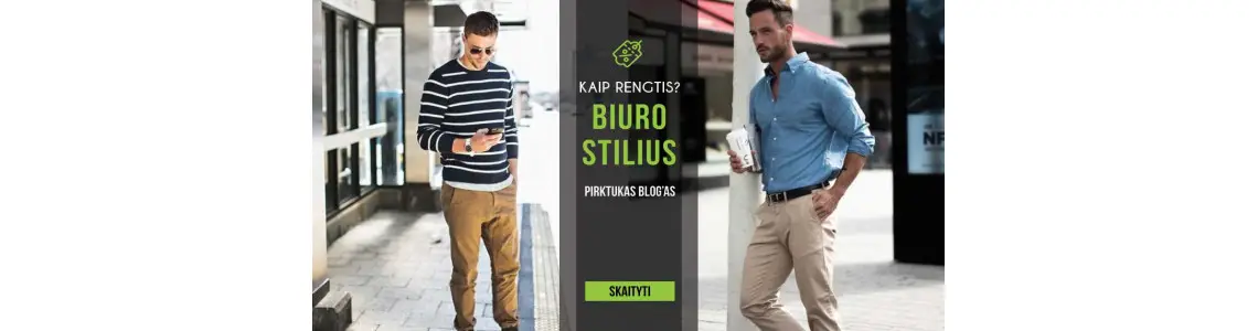 Darbo apranga arba biuro stilius vyrams.
