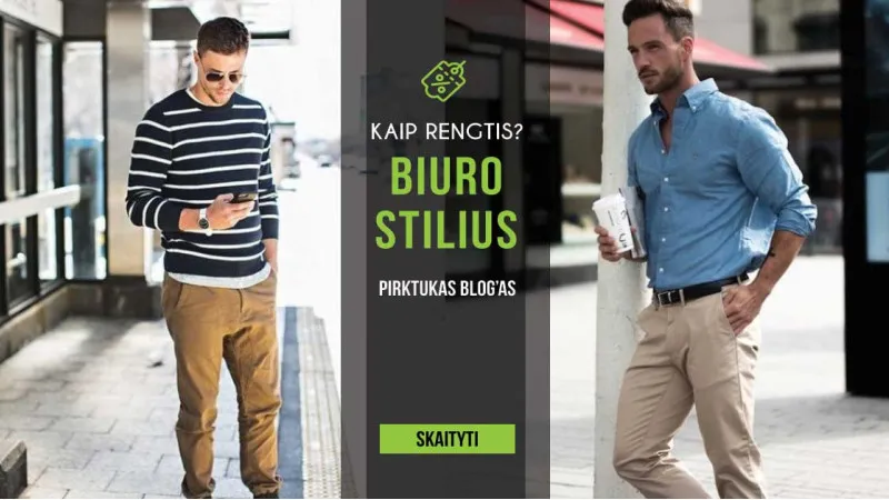 Darbo apranga arba biuro stilius vyrams.