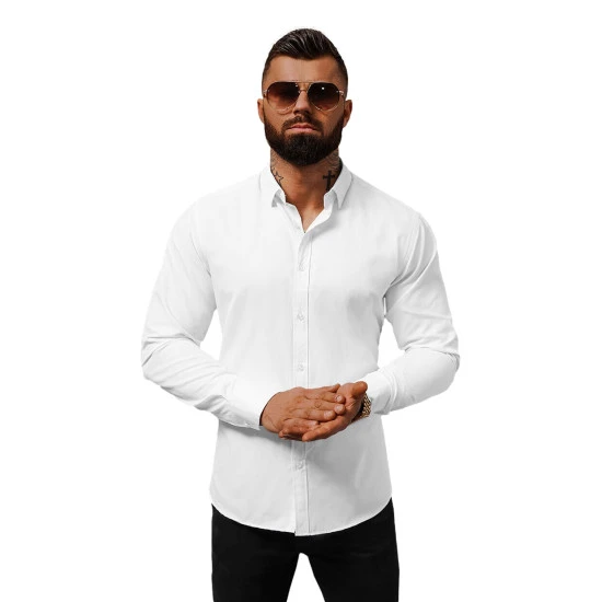 Balti vyriški marškiniai Firol O/V01