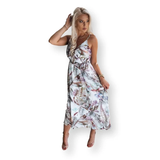 Balta moteriška suknelė su gėlėmis Ladybird EY1818