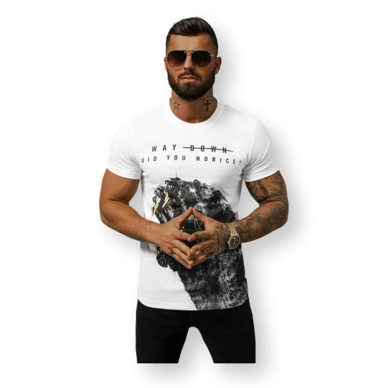 Balti marškinėliai Norik O/T127/1Z