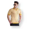 Meeste kollane/valge Hippie T-särk PK5077 Premium