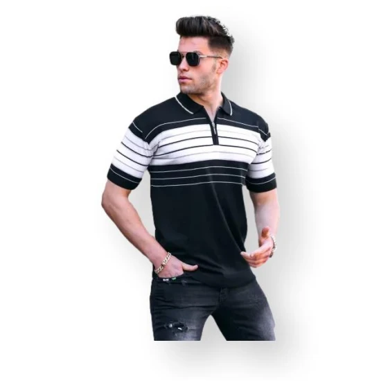 Vyriški polo marškinėliai juodos spalvos Zuna PK5733 Premium