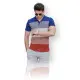 Vyriški polo marškinėliai mėlynai rudi PK9280 Premium